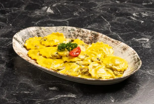 Porcini mushroom ravioli