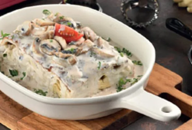 Chicken and mushroom lasagna