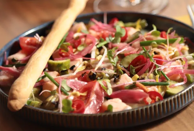 Salmon ceviche