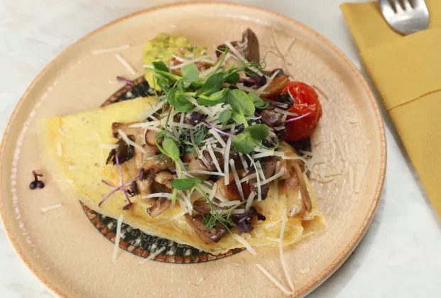 Three-Mushroom Omelette