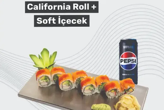 California Roll + Soft Drink
