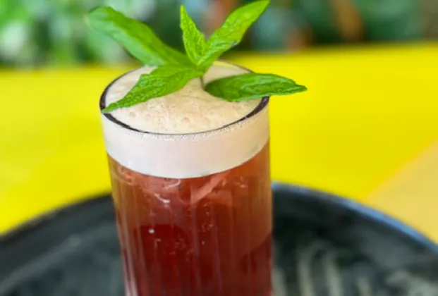 Pomegranate hibiscus mint tea