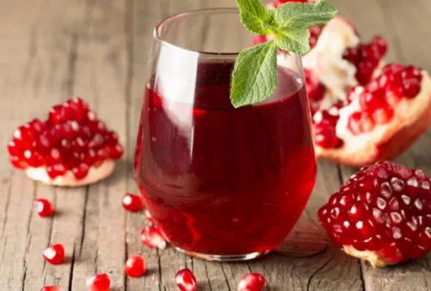 Freshly squeezed pomegranate juice