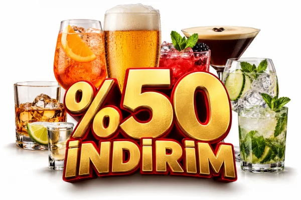 50% off all drinks