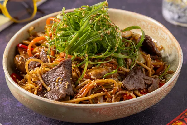 Beef steak with vegetables