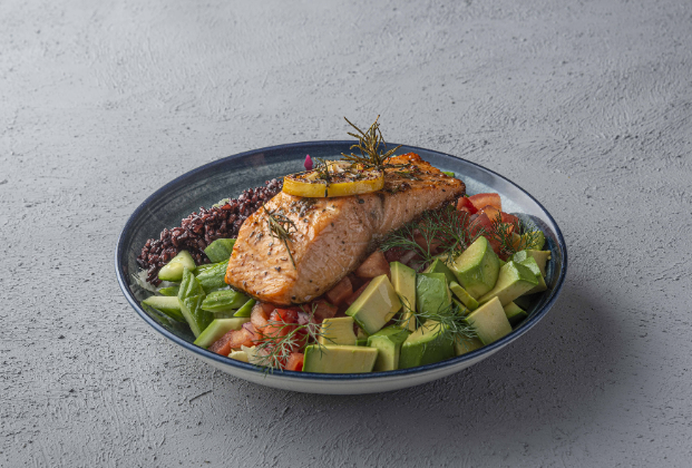 Baked Salmon Poke Bowl