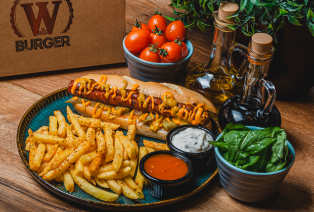 Frankfurter hot dog