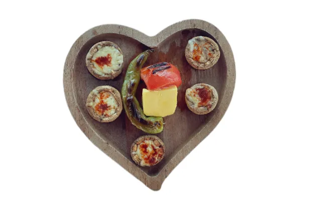 Mushrooms with kaşar cheese