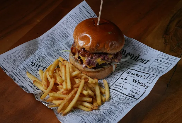 BBQ Smoked Ribs Burger