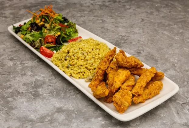 Cajun-spiced chicken breast with fregola