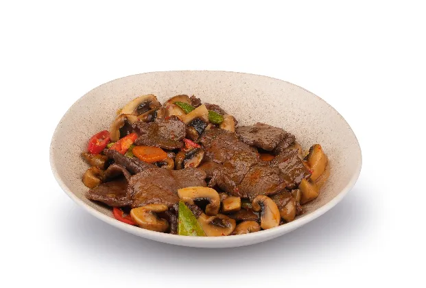 Spicy mushroom beef