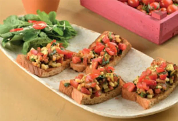 Bruschetta with mozzarella