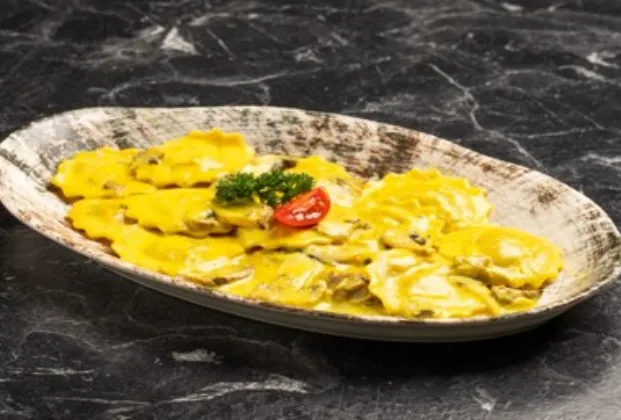 Porcini mushroom ravioli