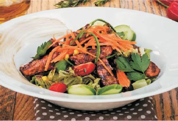 Quinoa salad with salmon