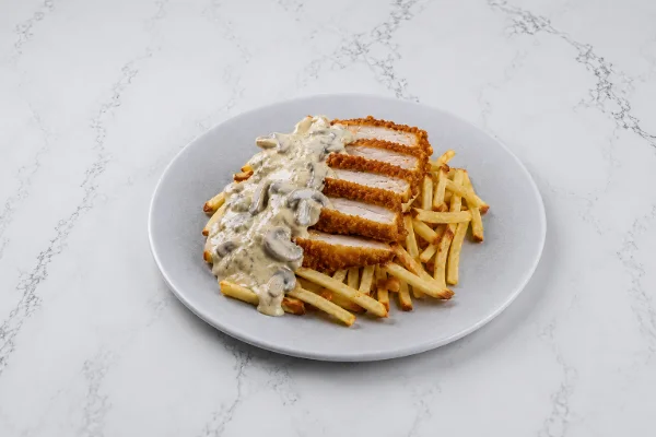 Chicken Schnitzel with Mushroom Sauce