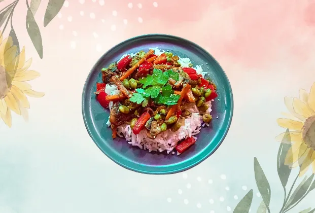 Ginger and Cashew Fried Basmati Rice (Vegan, GF)