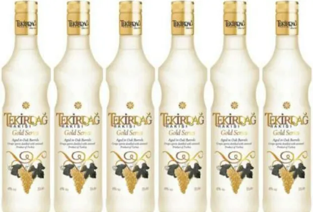 Tekirdağ Gold rakı 35 cl with four meze, salad, şalgam and water