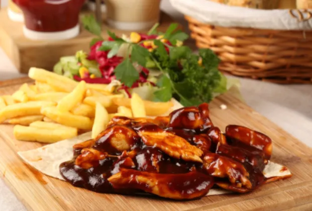 Chicken with barbecue sauce