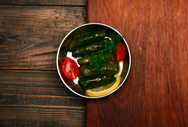 Yaprak sarma (stuffed vine leaves)