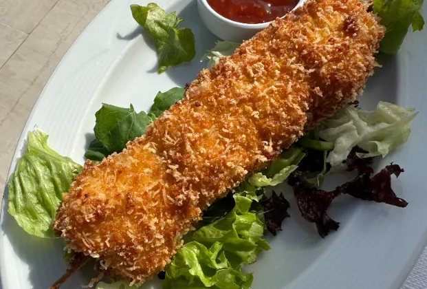 Breaded Sea Bass Skewer
