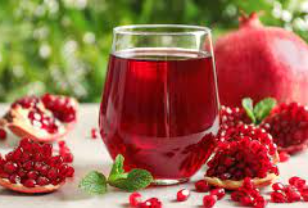 Freshly squeezed pomegranate juice