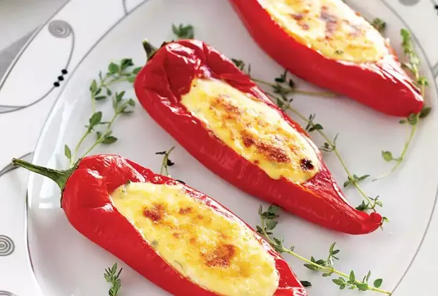 Cheese-stuffed pepper