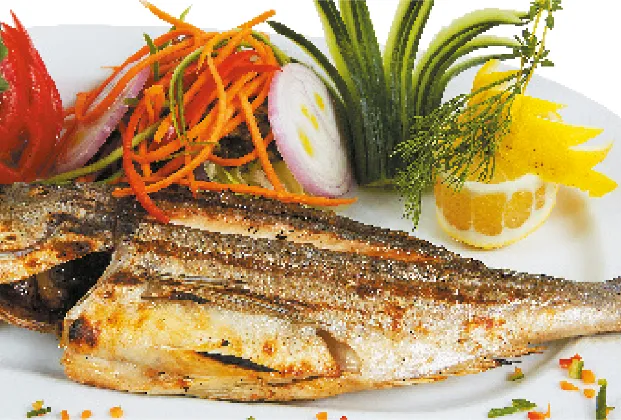 Grilled gilthead seabream