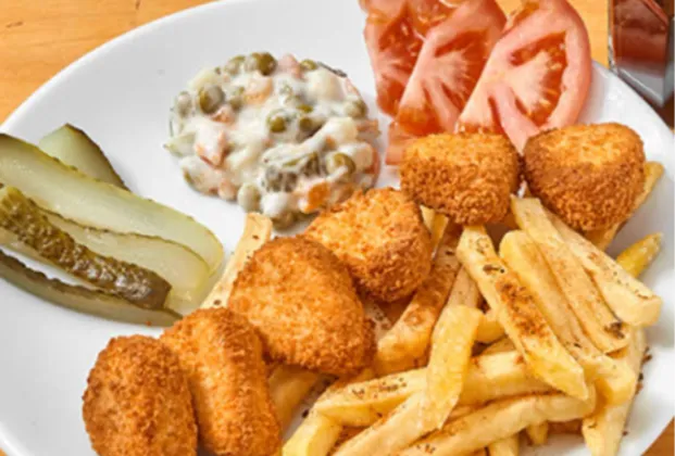 Chicken nugget plate
