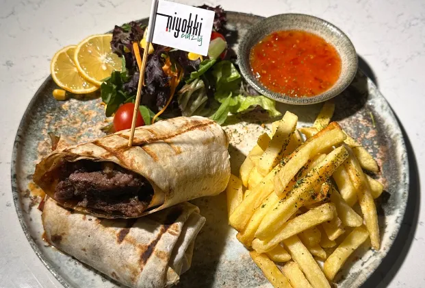 Venetian-style meatball wrap