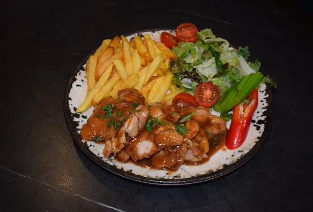 BBQ sauce chicken thigh chops