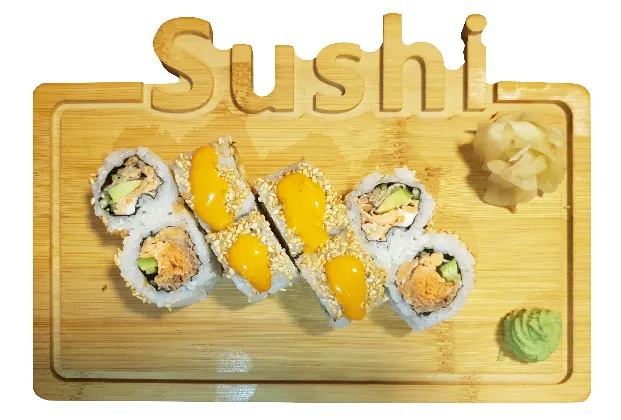 Deep-fried uramaki roll