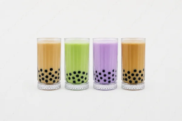 Bubble tea, strawberry, blueberry, passion fruit, Man
