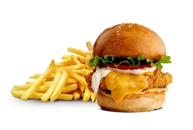 ATLAS CHEF CHICKEN BURGER with /FRIES