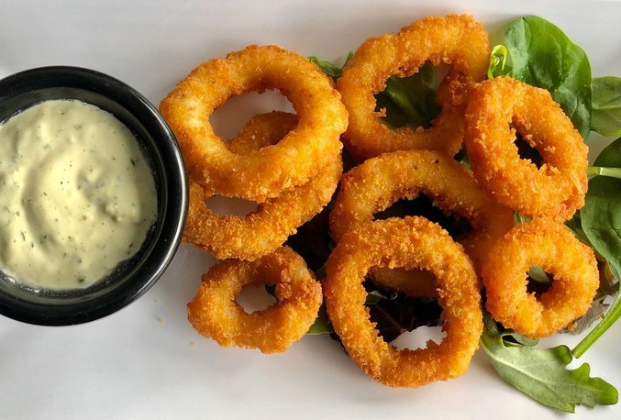 Calamari tava with Rhode Island sauce
