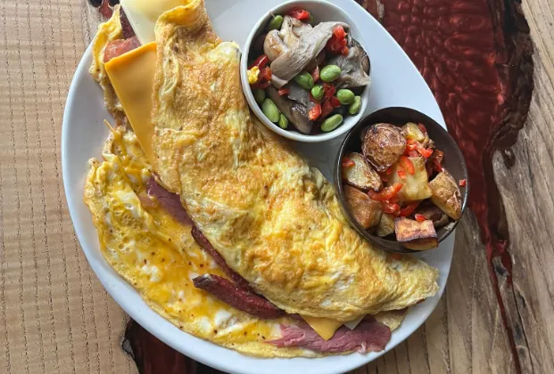 Charcuterie omelette