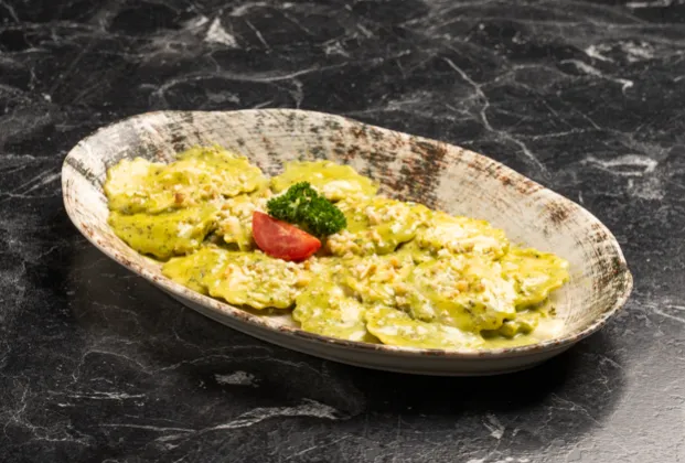 Five-cheese ravioli