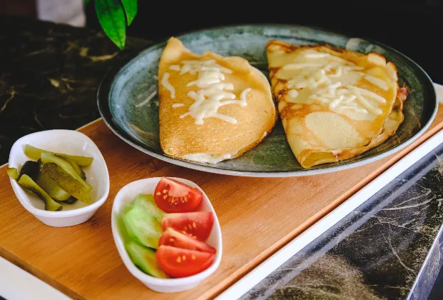 Chicken and Mushroom Crepe