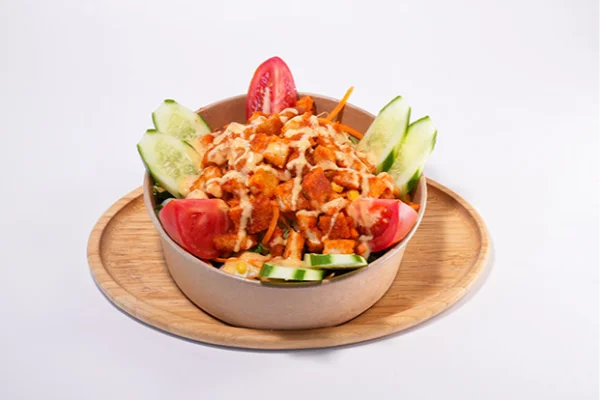Cajun fried chicken salad