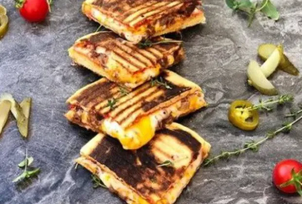 Kaşarlı Toast on Bazlama Bread