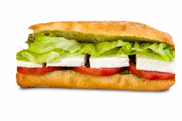 Sun-dried tomato and white cheese sandwich