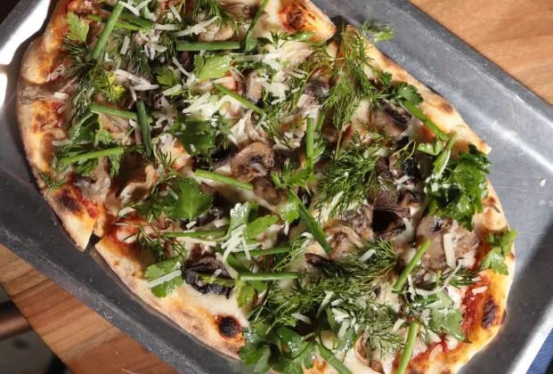 Mushroom and Fresh Herb Flatbread