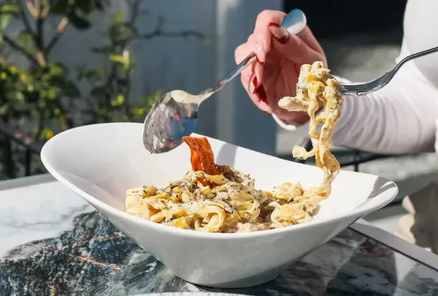 Hand-cut Fettuccine with Pesto Sauce