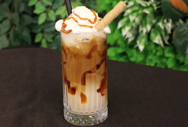 Iced butterscotch mocha