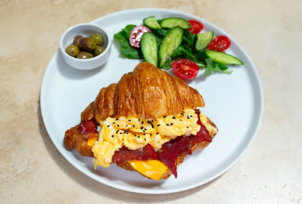 Egg and Smoked Meat Croissant