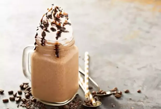 Dark chocolate frappe