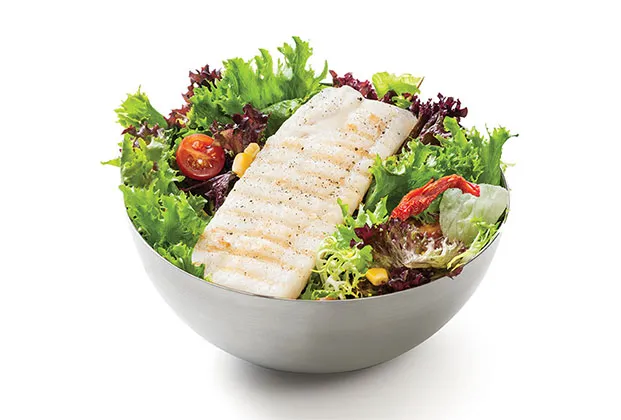 Grilled Sea Bass Salad