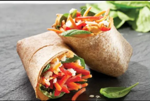 Vegetable avocado wrap