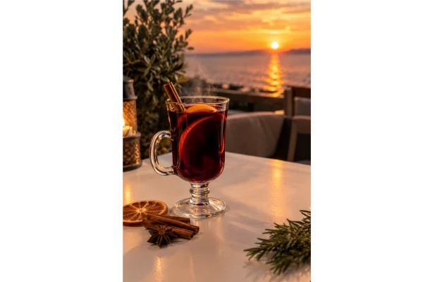 Glass of mulled wine