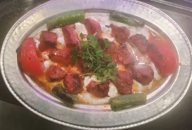 Ali Nazik with Shish Kebab