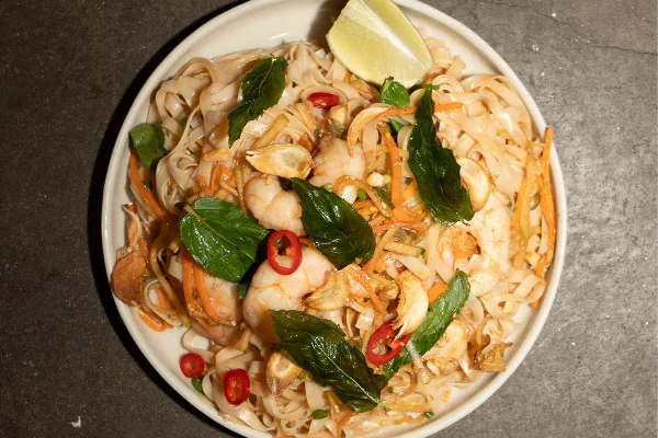 Rice Noodle Shrimp Salad